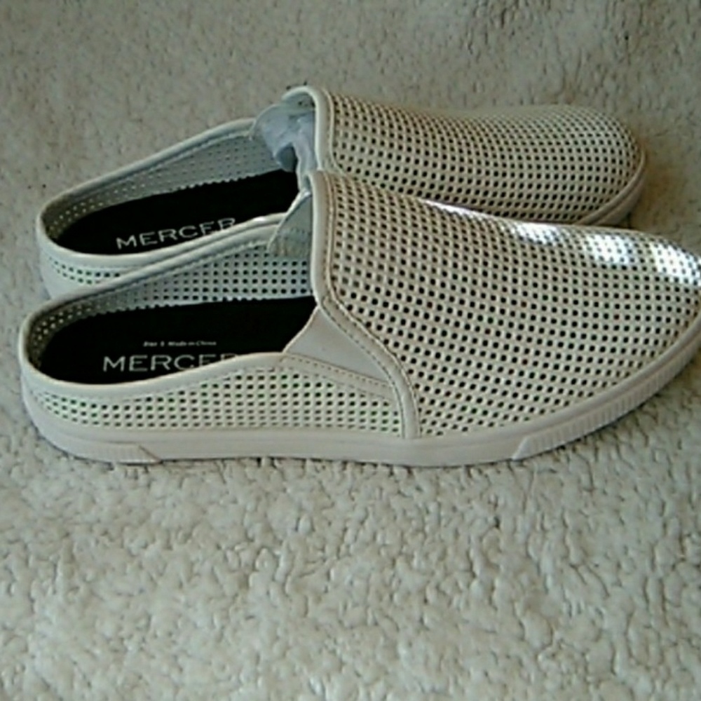 Mercer White Mule Slide On Sneakers - Picture 4 of 4
